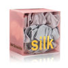 Picture of Silk Scrunchies for Hair 100% Mulberry Silk Hair Ties（Silver gray, Dark gray, Pink）