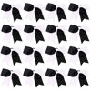 Picture of 16PCS 8" Large Cheer Hair Bows Ponytail Holder Elastic Band Handmade for Cheerleading Teen Girls College Sports (White/Black, 16 Count (Pack of 1))