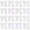 Picture of 16PCS 8" Large Cheer Hair Bows Ponytail Holder Elastic Band Handmade for Cheerleading Teen Girls College Sports (White - Big Bows, 16 Count (Pack of 1))