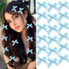 Picture of SAWINDA 20PCS Pink Hair Bows Ribbon Alligator Hair Ribbon Hair Barrettes for Teens Small Claw Clips for Thick Thin Hair,Cute Hair Accessories for Women Girls (Blue)