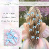 Picture of SAWINDA 20PCS Pink Hair Bows Ribbon Alligator Hair Ribbon Hair Barrettes for Teens Small Claw Clips for Thick Thin Hair,Cute Hair Accessories for Women Girls (Blue)