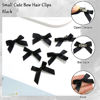Picture of SAWINDA 20PCS Pink Hair Bows Ribbon Alligator Hair Ribbon Hair Barrettes for Teens Small Claw Clips for Thick Thin Hair,Cute Hair Accessories for Women Girls (Black)