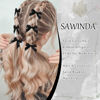 Picture of SAWINDA 20PCS Pink Hair Bows Ribbon Alligator Hair Ribbon Hair Barrettes for Teens Small Claw Clips for Thick Thin Hair,Cute Hair Accessories for Women Girls (Black)