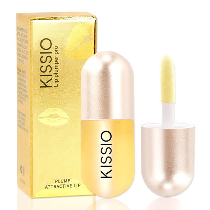 Picture of KISSIO Lip Plumper,Day Lip Plumper,Lip Enhancer,Plant Extracts Plumping Lip Serum,Lip Plumping Balm,Moisturizing Clear Lip Gloss for Fuller Lips and Hydrated Beauty Lips 5.5ml (06 Clear)