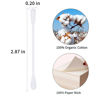 Picture of HOMEFOX Cotton Swabs Spiral Slim - 400 Count Organic Cotton Buds Double Side Tightly Wrapped Cotton Tips Paper Stick Soft Gentle Lint-Free Cruelty-Free, Round & Spiral (White)