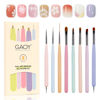 Picture of GAOY 8 Pcs Nail Brushes for Nail Art, Nail Design Tools for Nail Detail Painting, French Liner and Dotting Pens for Nail DIY