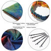 Picture of 6 Pack Hair Scarf Headband for Women - Elastic Hair Kerchief Boho Large Triangle Bandana Head Scarf with Clips Non Slip Tie Dye Headbands Scarves for Girls