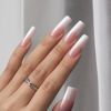 Picture of BTArtboxnails XCOATTIPS Ombre Nails - Square Press on Nails Long, 150Pcs Nail Tips Pink White Gradient Soft Gel False Nail Tips Soak Off Fake Nails Extensions DIY 15 Sizes