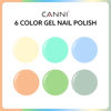 Picture of CANNI 6Pcs 9ml Pastel Gel Nail Polish Set- Yellow Green Blue Gel Polish Kit Candy Colors DIY at Home Salon Christmas New Year's Gifts for Girls
