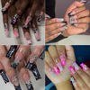Picture of rythsans 56 pcs Bulk Set for Kitty Nails, Kawaii Bling & Cute Star Charms Nail Gems Y2K 3D Silver Star Nail Charms