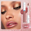 Picture of evpct 1Pcs Mauve Red Metallic Shimmer Glitter Lip Gloss Liquid Lipstick Long Lasting Waterproof 24, Glitter Pearlescent Metallic Sparkly Glossy Liquid Lipsticks Lip Stain Makeup Set for Women 05#