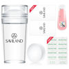 Picture of Saviland French Tip Stamp: 14PCS French Tip Nail Tool with Replaceable Stamper Head, Clear Silicone Nail Stamper kit French Nail Stamper with Scrapers for French Manicure Tool Home DIY Nail Art Salon