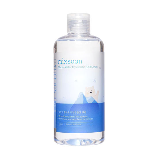 Picture of mixsoon Glacier Water Hyaluronic Acid Serum - Non-greasy Hydration Booster, Firming Facial Serum For Radiant, Dewy Skin - Korean Serum for Glass Skin (10.14 fl.oz / 300ml)