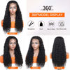 Picture of AISI Deep Wave Lace Front Wigs Human Hair 180% Density 13x4 Wet and Wavy Lace Front Wigs Human Hair HD Lace Glueless Wigs for Black Women Pre Plucked with Baby Hair Curly Lace Front Wig Human Hair(16 Inch)