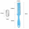 Picture of Hair Cutting Kit: Razor Comb, Double Edge Razors, Thinning Comb, and Scissors in White, Pink, Blue