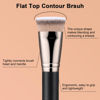 Picture of TEOYALL Flat Top Contour Brsuh, Soft Dense Synthetic Bristles Sculpt Contour Blending Buffing Brush For Liquid Cream Contour Bronzer