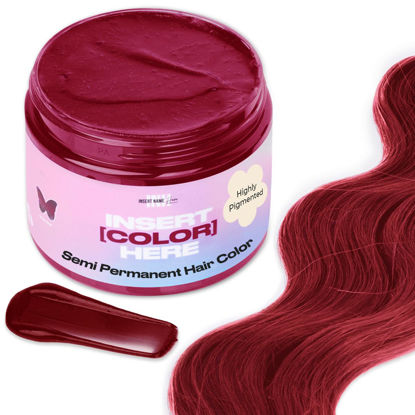 Picture of INH Semi Permanent Hair Color | Color Depositing Conditioner | Ruby Red Hair Dye | No Bleach & No Peroxide Temporary Tint for Women & Men | Vegan, Ammonia Free, & Sulfate Free | Ready to Use, 6oz
