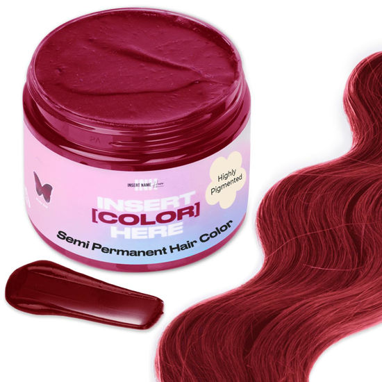 Picture of INH Semi Permanent Hair Color | Color Depositing Conditioner | Ruby Red Hair Dye | No Bleach & No Peroxide Temporary Tint for Women & Men | Vegan, Ammonia Free, & Sulfate Free | Ready to Use, 6oz