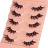 Picture of Half Lashes Natural Look Cat Eye False Eyelashes Wispy 3D Faux Mink Lashes Clear Band Fluffy Strip Eyelashes by Winifred