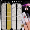 Picture of 2 Boxes Flatback Pearls (White) and Metal Nail Beads (Silver+Gold) for Nail Art, Luxurious Pearl Nail Charms and Small Round Caviar Beads Nail Accessories for Acrylic Nail Tips Manicure Decor