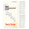 Picture of Heyhae Semi Cured Gel Nail Strips | Sun Cured Gel Nail Wraps No LED Lamp Needed Easy Apply & Remove | Includes 28 Strips, 1 Prep Pad, 1 Nail File & 1 Wooden Stick - Hey, It's Enchanted Glow