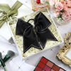 Picture of WILLBOND 2 Packs Jumbo Cheerleading Bow 8 Inch Cheer Hair Bows Large Cheerleading Hair Bows with Ponytail Holder for Teen Girls Softball Cheerleader Outfit Uniform(Rhinestone Black)