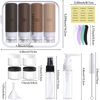 Picture of GLAMFIELDS Travel Bottles for Toiletries,TSA Approved 3.3oz Size LeakProof Silicone Toiletry Containers for Shampoo, Conditioner,Easy to Squeeze，Portable Travel Essentials for Lotion(18 Pack) Coffee
