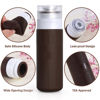 Picture of GLAMFIELDS Travel Bottles for Toiletries,TSA Approved 3.3oz Size LeakProof Silicone Toiletry Containers for Shampoo, Conditioner,Easy to Squeeze，Portable Travel Essentials for Lotion(18 Pack) Coffee