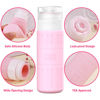 Picture of GLAMFIELDS Travel Bottles for Toiletries,TSA Approved 3.3oz Size LeakProof Silicone Toiletry Containers for Shampoo, Conditioner,Easy to Squeeze，Portable Travel Essentials for Lotion(18 Pack) Macaron