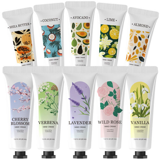 Picture of Green Canyon Spa 10 Pack Hand Cream for Dry Cracked Hands Deeply Moisturizing Hand Lotion with Shea Butter Vitamin E for Work Mini Travel Size Moisturizer Gift Set for Women