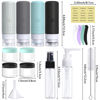 Picture of GLAMFIELDS Travel Bottles for Toiletries,TSA Approved 3.3oz Size LeakProof Silicone Toiletry Containers for Shampoo, Conditioner,Easy to Squeeze，Portable Travel Essentials for Lotion(18 Pack) Gray