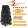 Picture of Aksice Pre-looped Yanky Twist Crochet Hair 10 Inch 8 Packs Bohemian Passion Twist Spring Mini Twist Crochet Hair for Black Women Boho Crochet Braids Synthetic (1B#)