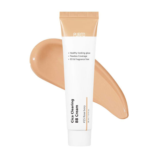 Picture of PURITO Cica Clearing BB Cream #15 Rose Ivory 1 fl.oz / 30ml, Vegan bb cream, foundation, cruelty free