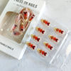 Picture of 30Pcs Fall Press on Nails Short Almond Fake Nails with Cute Hearts Designs Acrylic Stick on Nails Glossy Artificial Nails Christmas Full Cover False Nails for Women Girls Valentine Glue on Nails