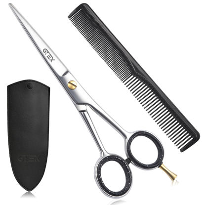 Picture of GTEX Hair Scissors, 6.5 inch Professional Hair Cutting Scissors for Women Men Adults - Barber Scissors Hair Shears - Super Sharp Haircut Scissors - Tijeras De Peluqueria Profesional