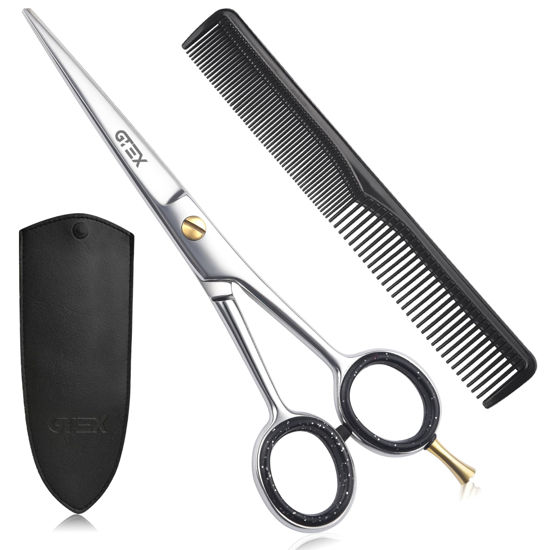 Picture of GTEX Hair Scissors, 6.5 inch Professional Hair Cutting Scissors for Women Men Adults - Barber Scissors Hair Shears - Super Sharp Haircut Scissors - Tijeras De Peluqueria Profesional