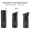 Picture of LORYP Retractable Makeup Brush Black Kabuki Foundation Brush for liquid Cream and Powder Makeup 2 Pack Travel Makeup Brush Set