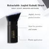 Picture of LORYP Retractable Makeup Brush Black Kabuki Foundation Brush for liquid Cream and Powder Makeup 2 Pack Travel Makeup Brush Set