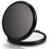 Picture of Getinbulk Compact Mirror for Purse, Double-Sided 1X/2X Magnifying Metal Pocket Makeup Mirrors(Round, Onyx Black)