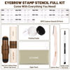 Picture of UCANBE 25PCS Eyebrow Stamp Stencil Kit With Dual-Color Eyebrow Stamp Pomade,20 Reusable Eyebrow Stencils,Finising Powder,Brush,Eyebrow Razor,Zipper Pouch,Waterproof Eye Brow Stamping and Shaping Kit01
