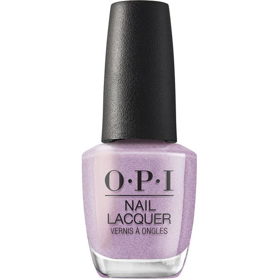 Picture of OPI Nail Lacquer, Cool Sheer & Soft Glitter Finish Purple Nail Polish, Up to 7 Days of Wear, Chip Resistant & Fast Drying, Spring '24, Your Way Collection, Suga Cookie, 0.5 fl oz