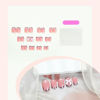 Picture of French Tip Press on Nails Short Square Fake Nails Pink Leopard Acrylic Nails with Bow Charms Designs Full Cover Glue on Nails Nude Pink Glossy Stick on Nails for Women Girls 24Pcs