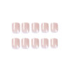 Picture of Nude Press on Nails Short Sqaure Fake Nails Glossy Acrylic Nails Cute Nature False Nails Squoval Glue on Nails Stick on Nails Artificial Nail for Women Nails Decoration 24Pcs