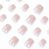 Picture of Nude Press on Nails Short Sqaure Fake Nails Glossy Acrylic Nails Cute Nature False Nails Squoval Glue on Nails Stick on Nails Artificial Nail for Women Nails Decoration 24Pcs