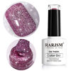 Picture of Reflective Glitter Gel Nail Polish, Diamond Gel Polish Violet Nailpolish Sparkly Shiny Gel Nail Art Varnish Manicure for Starter Nail DIY at Home UV LED Lamp Required RAR84