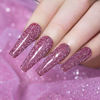 Picture of Reflective Glitter Gel Nail Polish, Diamond Gel Polish Violet Nailpolish Sparkly Shiny Gel Nail Art Varnish Manicure for Starter Nail DIY at Home UV LED Lamp Required RAR84