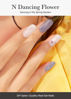 Picture of ohora Semi Cured Gel Nail Strips (N Dancing Flower) - White, Patterned, Works with UV/LED Lamps, Salon-Quality, Easy to Apply & Remove - Valentine's Day Gel Nail Wraps, stickers, romantic gift ideas