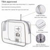 Picture of Lermende Clear Makeup Bag, TSA Approved Makeup Bag Organizer & Cosmetic Bag for Women With Zipper, Quart Size Carry On Clear Toiletry Bag Airport Compliant Toiletries For Travel (Grey)