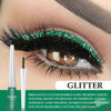 Picture of evpct 2Pcs Dark Light Emerald Green Glitter Liquid Eyeliner Makeup Sets Green Glitter Metallic Eye Liner Liquid for Women Shimmery Eyeliner Pencil delineador con glitter de colores para ojos colores
