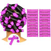 Picture of YOROSTAR 20pcs Purple Plastic Perm Rods Set for Natural Hair Cold Wave Rods Hair Rollers for Long Short Women's Hair DIY Hairdressing Tools